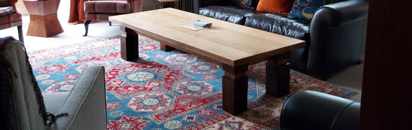 English Oak coffee table side view